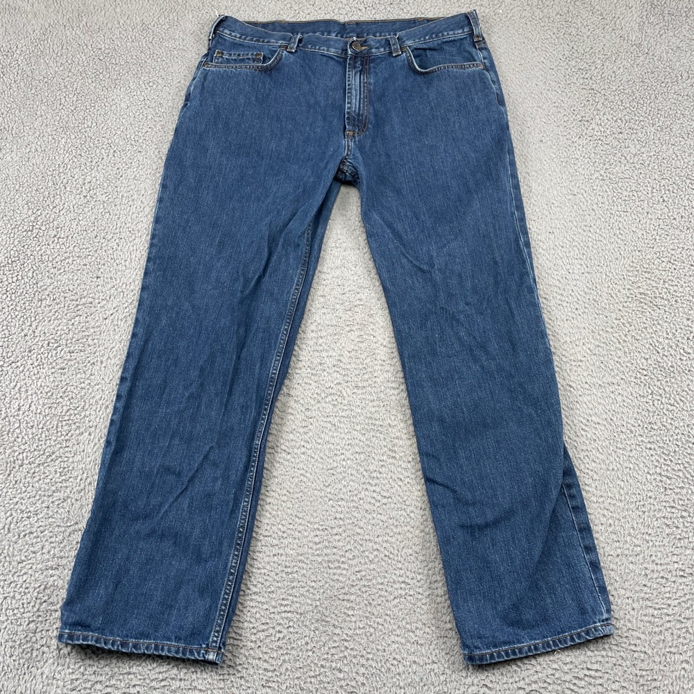 Brooks Brothers Jeans Mens 38x32 Blue 346 Relaxed Fit Straight Leg Cotton Denim